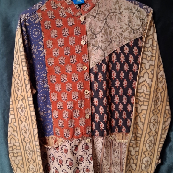 Radhe Syam Boutique Tops - Radhe Syam Boutique Patchwork Shirt